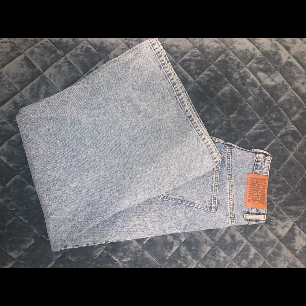 Wide leg light wash jeans